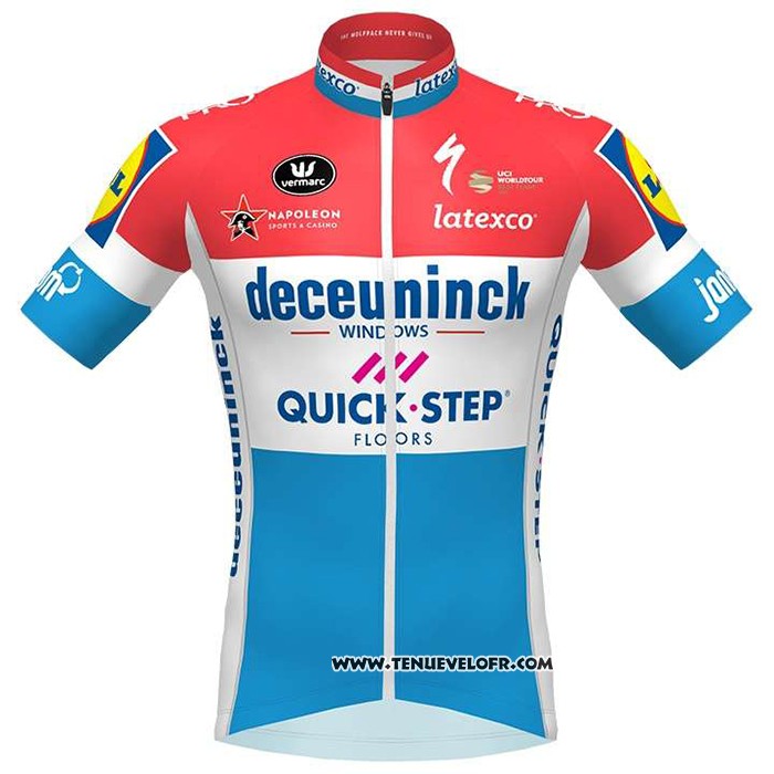 2020 Maillot Ciclismo Deceuninck Quick Step Champion Pays Bas Manches Courtes et Cuissard